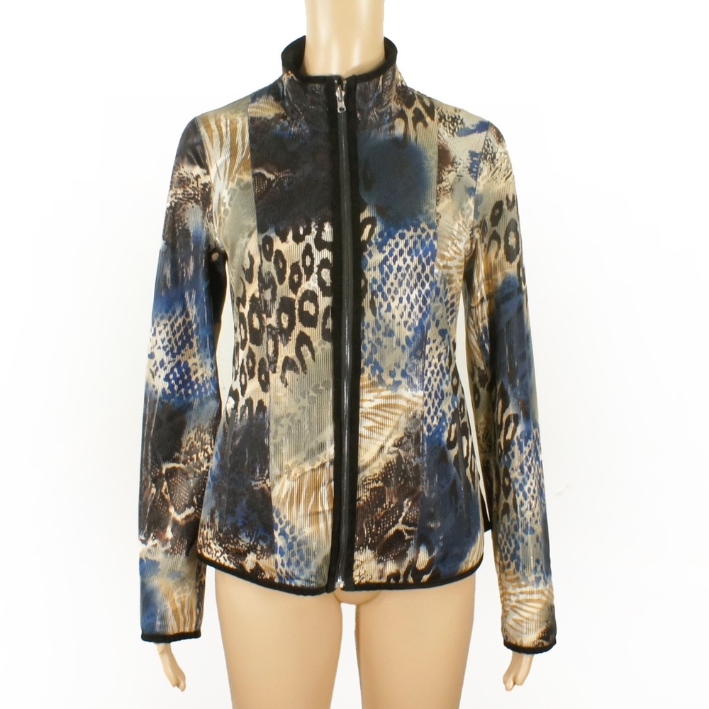 Vintage Y2K 2000s Reversible Collage Animal Print Leather Moto Jacket